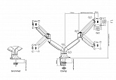 Крепление для двух мониторов New Star NM-D750D