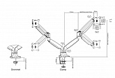 Крепление для двух мониторов New Star NM-D750D